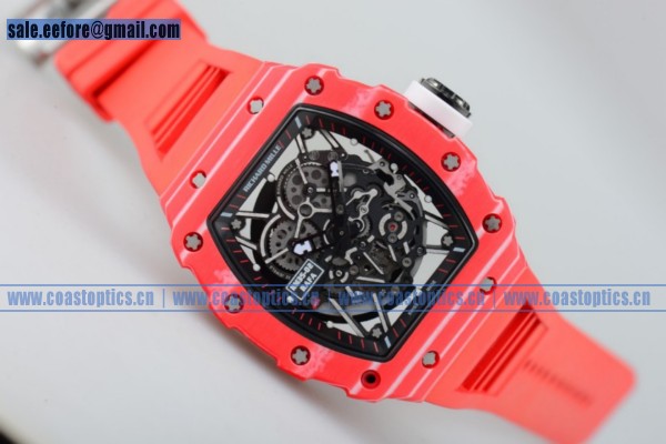 1:1 Richard Mille RM 35-02 RAFAEL NADA Watch Red PVD/Rubber - Click Image to Close